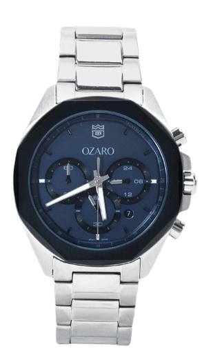 [OZ-14015BLS] OZ-14015BLS OZARO ساعة رجالي معدن مينا ازرق
