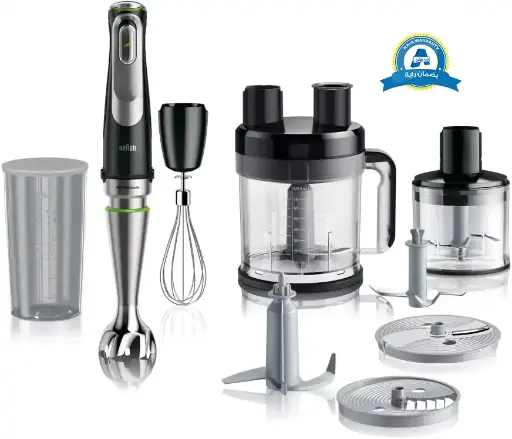 [هاند بلندر براون مالتي كويك 9، 1200 وات، 600 مللي، مزود بملحقات متعددة، أسود MQ9185XLI] هاند بلندر براون مالتي كويك 9، 1200 وات، 600 مللي، مزود بملحقات متعددة، أسود MQ9185XLI