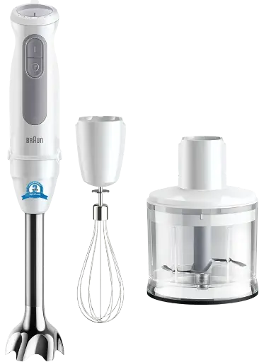 [هاند بلندر براون مالتي كويك 5، 1000 وات، 21 إعدادًا للسرعة، مفرمة سعة 500 مل، أبيض، MQ50236MWH ] هاند بلندر براون مالتي كويك 5، 1000 وات، 21 إعدادًا للسرعة، مفرمة سعة 500 مل، أبيض، MQ50236MWH 