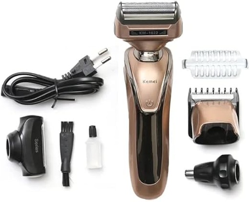 [ماكينة حلاقة كهربائية للرجال كيمي، قابلة لإعادة الشحن، استخدام جاف، ذهبي، KM-1622] ماكينة حلاقة كهربائية للرجال كيمي، قابلة لإعادة الشحن، استخدام جاف، ذهبي، KM-1622