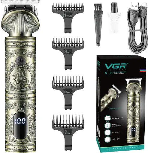 [ماكينة حلاقة في جي ار، قابلة للشحن، شاشة ليد، لون فضي، موديل V-962
] ماكينة حلاقة في جي ار، قابلة للشحن، شاشة ليد، لون فضي، موديل V-962
