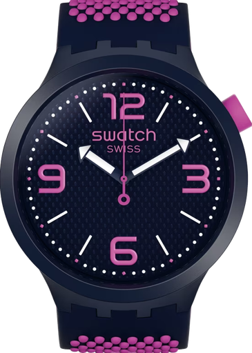 [SO27N103] ساعة سواتش رابر أزرق*بينك رجالي