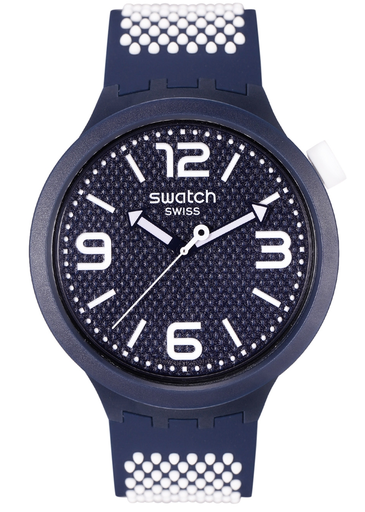 [SO27N101] SO27N101 ساعة سواتش رابر أزرق*أبيض رجالي