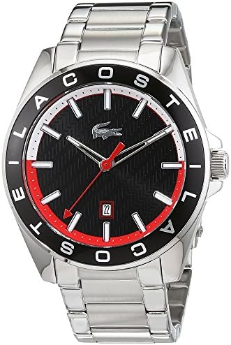 [2010885] ساعة لكوست معدن مينا أسود 2010885