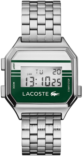 [2020137] ساعة لكوست معدن فضي*أخضر 2020137 رجالي