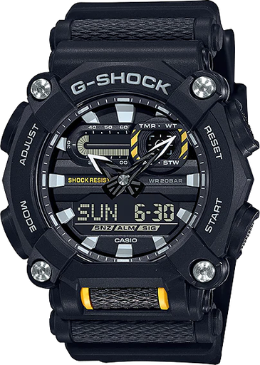 [GA-900-1ADR] GA-900-1ADR ساعة جي شوك رابر أسود مينا أسود