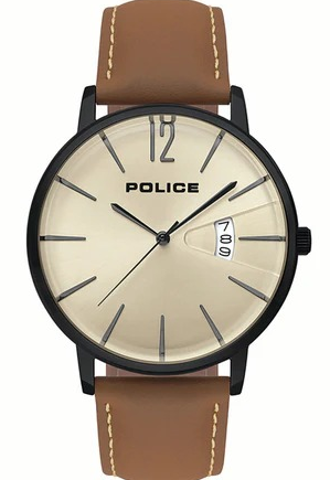 [P15307JSB-07] brown leather white dail