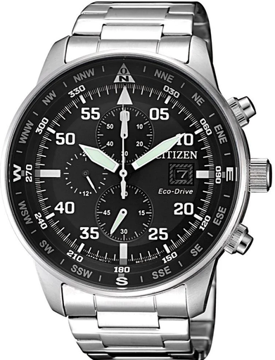 [CA0690-88E] silver steel black dail