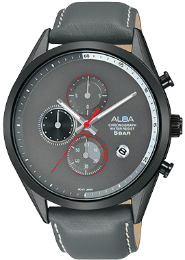 [AM3571X1] AM3571X1 grey leather grey dial  رجالي