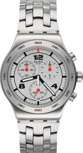 [YVS447G] YVS447G ساعة سواتش معدي فضي مينا فضي رجالي