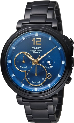 [AT3E21X1] AT3E21X1 blue dial Stainless steel black رجالي