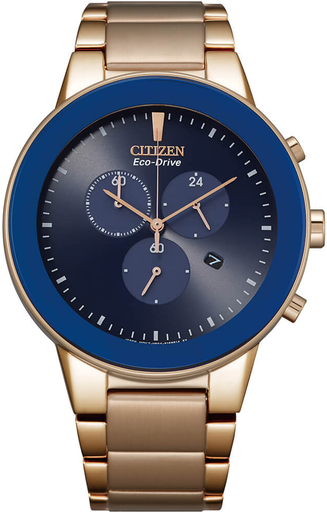 [AT2243-87L] AT2243-87L ساعة سيتزن معدن ذهبي مينا أزرق