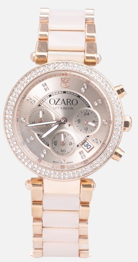 [OZ-14018RR] OZ-14018RR ساعة OZARO حريمي روز جولد