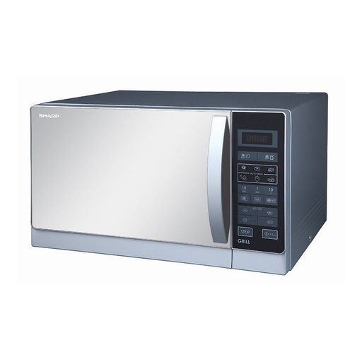 [مايكروويف رقمي من شارب بالشواية، 25 لتر، 900 واط، فضي- R-75MR(S)] مايكروويف رقمي من شارب بالشواية، 25 لتر، 900 واط، فضي- R-75MR(S) 