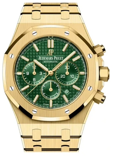 [Audemars piguet Audemars Piguet Royal Oak Chronograph in 18-karat yellow gold featuring a green -11] Audemars piguet Audemars Piguet Royal Oak Chronograph in 18-karat yellow gold featuring a green -11