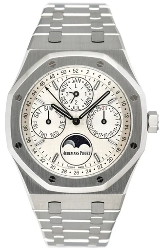 [Audemars piguet Audemars Piguet Royal Oak Perpetual Calendar with a white dial, model reference 26574ST.OO.1220ST.01 -36] Audemars piguet Audemars Piguet Royal Oak Perpetual Calendar with a white dial, model reference 26574ST.OO.1220ST.01 -36