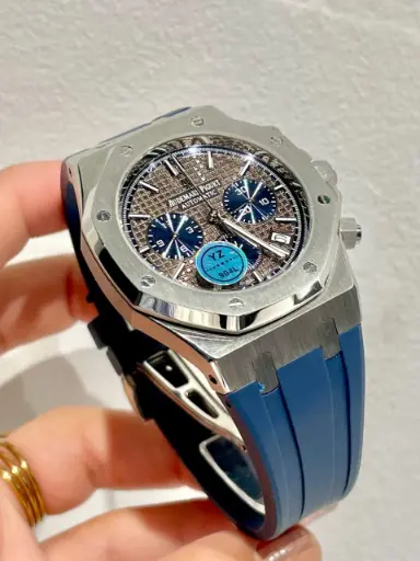 [Audemars Piguet Royal Oak chronograph  Dial Blue Rubber -90] Audemars Piguet Royal Oak chronograph  Dial Blue Rubber -90