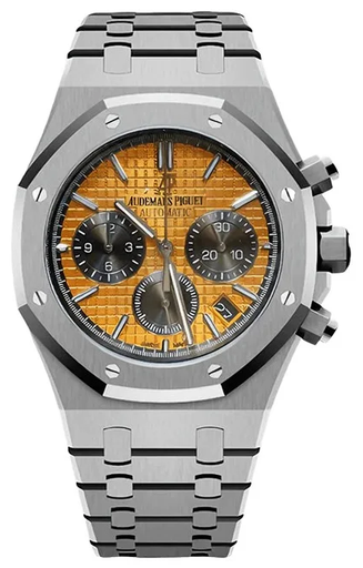 [Audemars piguet Audemars Piguet Royal Oak Chronograph watch featuring an orange "Tapisserie -126] Audemars piguet Audemars Piguet Royal Oak Chronograph watch featuring an orange "Tapisserie -126