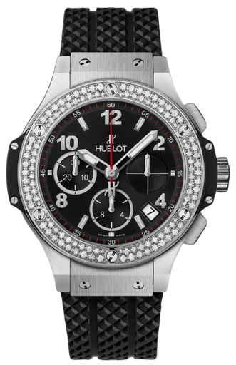 [WHublot Big Bang Steel Diamonds watch featuring a 41mm stainless steel case set with 114 diamonds on the bezel-2] WHublot Big Bang Steel Diamonds watch featuring a 41mm stainless steel case set with 114 diamonds on the bezel-2