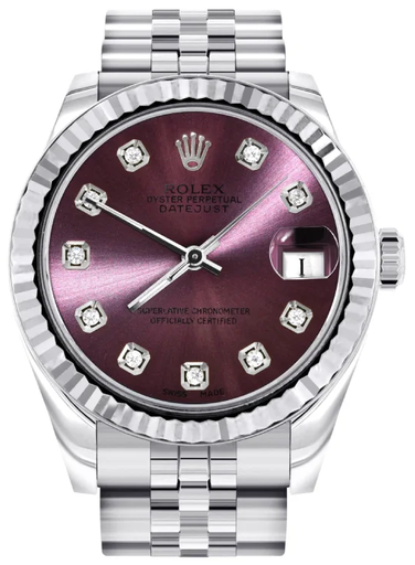 [Rolex Datejust watch featuring a deep purple-21] Rolex Datejust watch featuring a deep purple-21