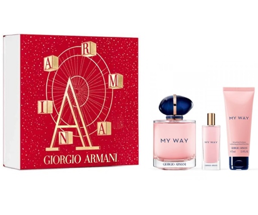 [Giorgio Armani My Way Eau de Parfum gift set that includes a perfume bottle and a perfumed body lotion. ] Giorgio Armani My Way Eau de Parfum gift set that includes a perfume bottle and a perfumed body lotion. 