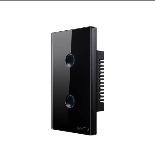 [SWITCH 2 GANG-CONCAVE (Black & White) (Wifi)] SWITCH 2 GANG-CONCAVE (Black & White) (Wifi)