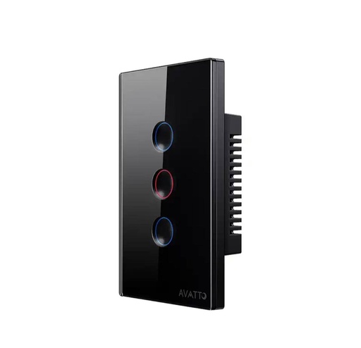 [SWITCH 3 GANG-CONCAVE (Black & White) (Wifi)] SWITCH 3 GANG-CONCAVE (Black & White) (Wifi)