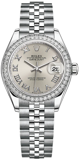 [Rolex Datejust with a stainless steel Jubilee bracelet, silver -56] Rolex Datejust with a stainless steel Jubilee bracelet, silver -56