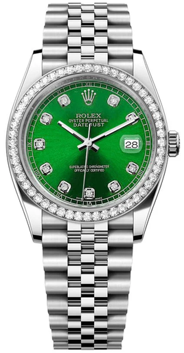 [Rolex DateJust Jubilee-Green Dial-Diamond Bezel -70] Rolex DateJust Jubilee-Green Dial-Diamond Bezel -70