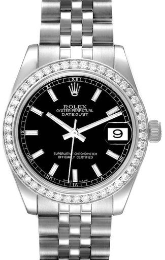 [Rolex Datejust Midsize Steel White  Diamond Watch -73] Rolex Datejust Midsize Steel White  Diamond Watch -73