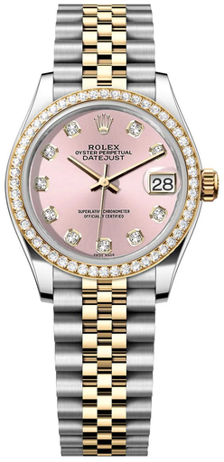 [Rolex DateJust Pink Gem Dial-Diamond Bezel-92] Rolex DateJust Pink Gem Dial-Diamond Bezel-92