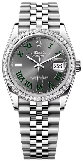 [Rolex Datejust with a Wimbledon dial and diamond bezel-98] Rolex Datejust with a Wimbledon dial and diamond bezel-98